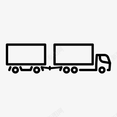 拖车卡车送货卡车图标图标