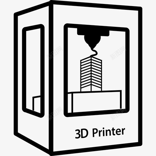 3d打印机工具和用具3d打印机组图标svg_新图网 https://ixintu.com 3d打印机 3d打印机组 工具和用具