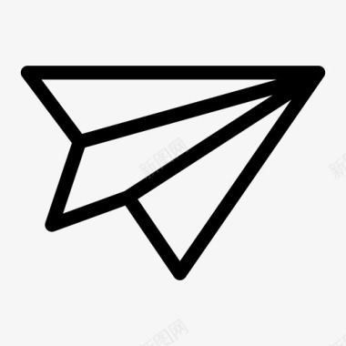纸飞机折纸滑翔机图标图标