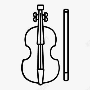 小提琴音频乐器图标图标