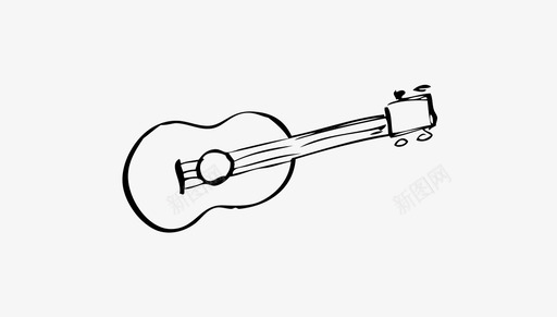 Ukelle吉他乐器图标svg_新图网 https://ixintu.com Ukelle 乐器 吉他 器乐 声音 弦乐 演奏 音乐