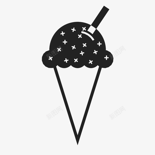 冰淇淋筒减法指示图标svg_新图网 https://ixintu.com 冰淇淋筒 冷藏 减法 删除 夏季 指示 检查 添加 甜点 食物