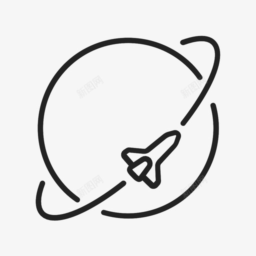 航天飞机火箭加上图标svg_新图网 https://ixintu.com 删除 加上 另一个 宇宙飞船 检查 添加 火箭 航天飞机 行星 轨道