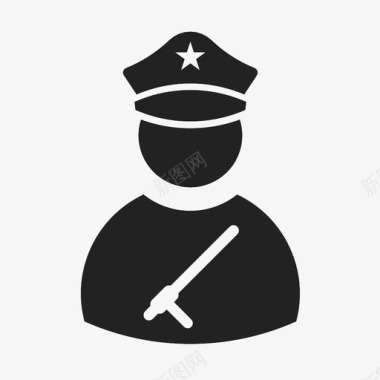 警察保安萨金特图标图标