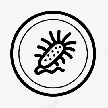 培养皿细菌生物学图标图标