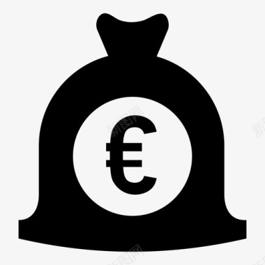 欧元包奖金宝藏图标图标