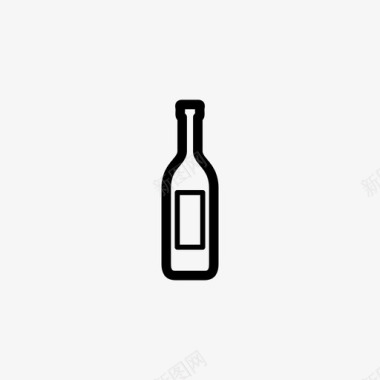 酒瓶宽瓶杰作图标图标
