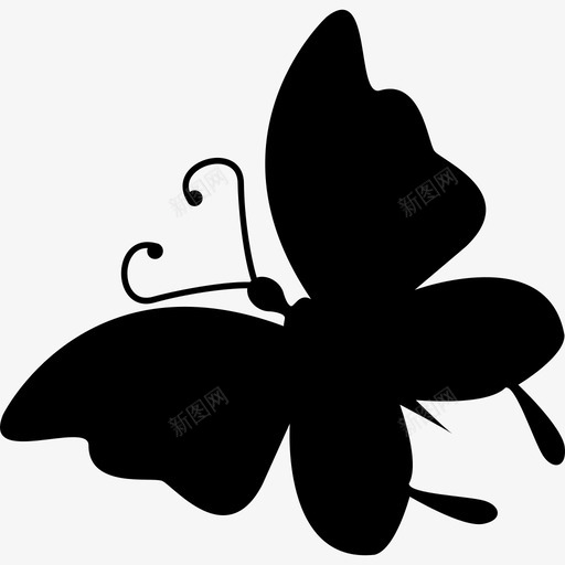 有翅膀的动物形状动物蝴蝶图标svg_新图网 https://ixintu.com 动物 有翅膀的动物形状 蝴蝶