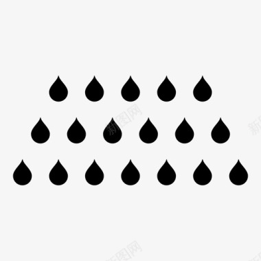 雨滴洗涤淋浴图标图标