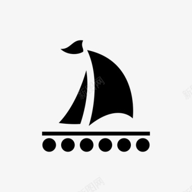 木筏旅行船图标图标