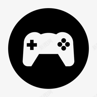 游戏圆形黑色基本用户界面扩展图标图标