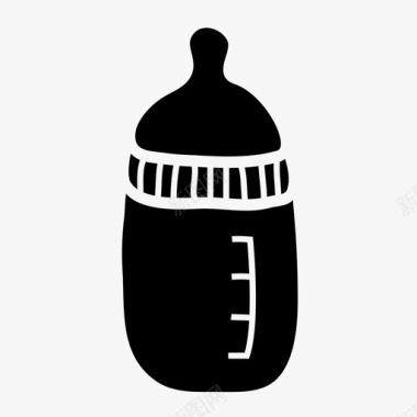 婴儿奶瓶加粗容器图标图标