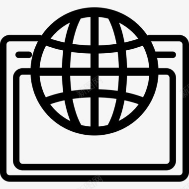 世界网格开放式浏览器界面图标图标