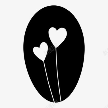 心气球情人节甜心图标图标