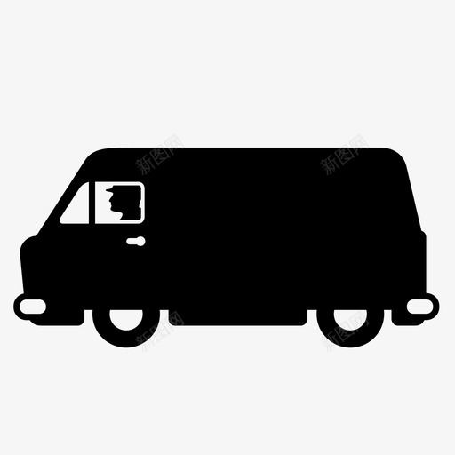 货车运输交通图标svg_新图网 https://ixintu.com 乘客 交付 交通 人员 拖运 货车 车轮 运载 运输 驾驶