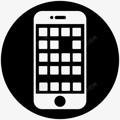 iphone应用程序黑色智能手机应用程序图标svg_新图网 https://ixintu.com iphone应用程序 黑色智能手机应用程序