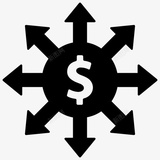 增长美元金融图标svg_新图网 https://ixintu.com 增长 形象 投资 美元 货币 金融