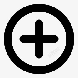 icon68圆形加号加号标记圆形图标高清图片