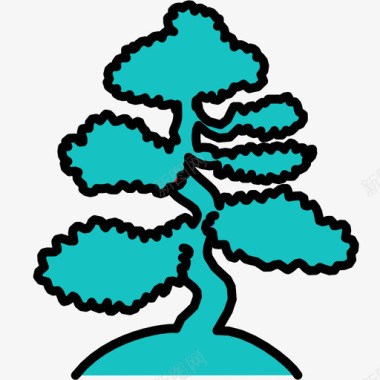 盆景树展示品植物图标图标