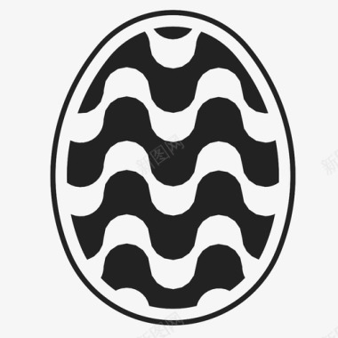 复活节彩蛋纺纱油漆图标图标