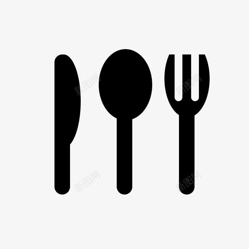 餐具银器服务图标svg_新图网 https://ixintu.com 刀 勺子 午餐 叉 服务 用餐时间 自助餐厅 银器 餐具 餐厅