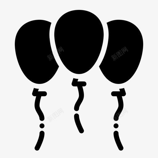 气球欢乐充气图标svg_新图网 https://ixintu.com 充气 复活节雕文 庆祝 欢乐 气球 氦气 热空气 聚会 节日 装饰