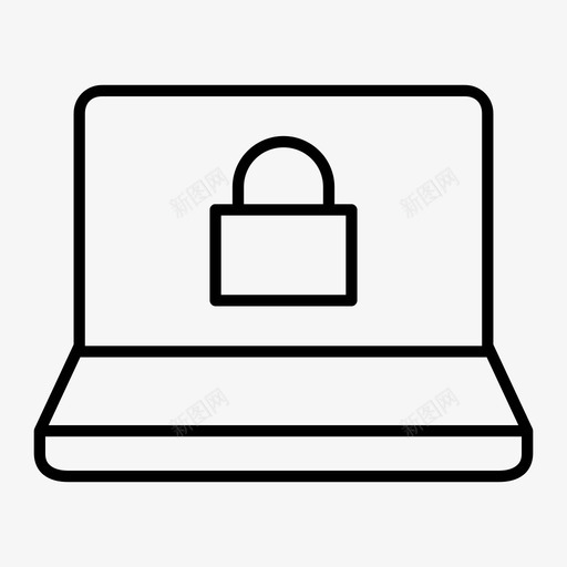 锁定笔记本电脑安全受保护图标svg_新图网 https://ixintu.com 办公室精简 受保护 安全 密码 挂锁 私人 计算机 访问 锁定笔记本电脑 键盘