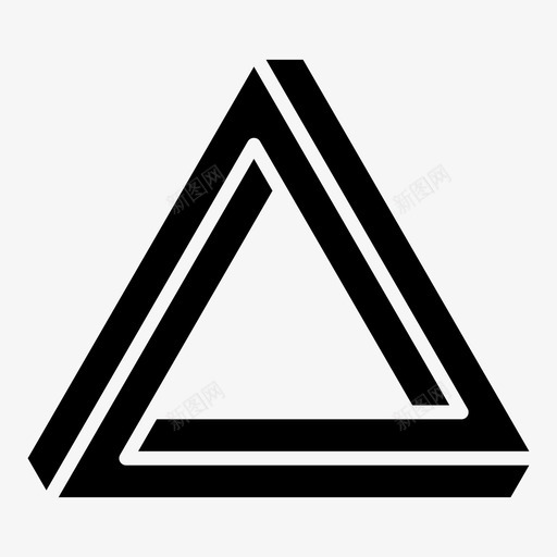 彭罗斯三角难以置信的无中心的图标svg_新图网 https://ixintu.com 不可判定的图形 不可能的三角形 光学错觉 彭罗斯三角 无中心的 独特的设计 难以置信的