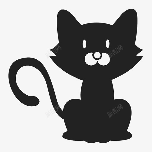 猫小猫喵喵图标svg_新图网 https://ixintu.com 喵喵 宠物 小猫 斑猫 猫