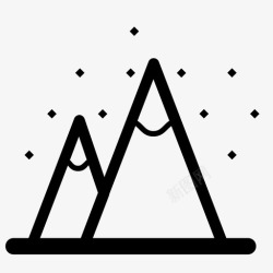 信号山山星星天空图标高清图片