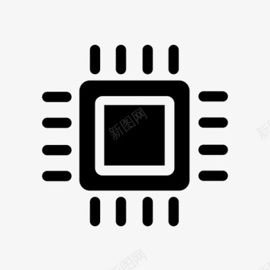 微芯片传感器不图标图标