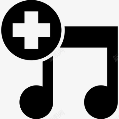 添加歌曲界面符号音乐指向图标图标