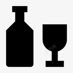 饮料酒瓶饮料酒瓶水图标高清图片
