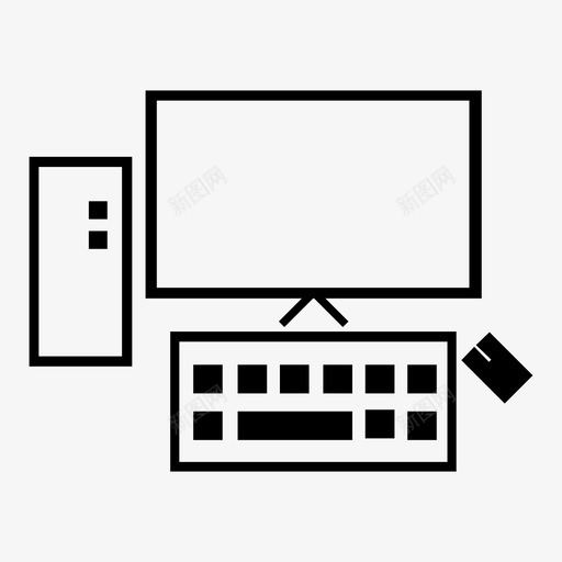 电脑展品pc图标svg_新图网 https://ixintu.com cpu mac pc windows 台式机 展品 控制台 材料 桌面 电脑 笔记本电脑