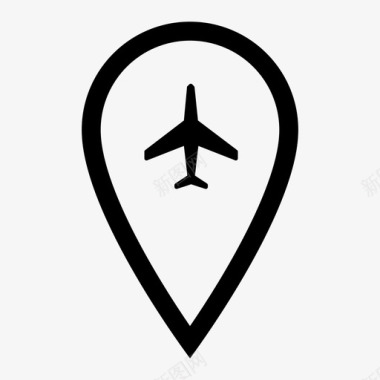 机场总站飞机图标图标