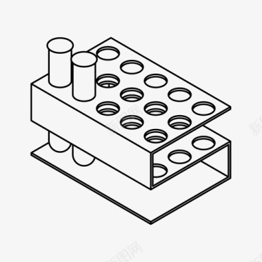 试管架科学插头图标图标