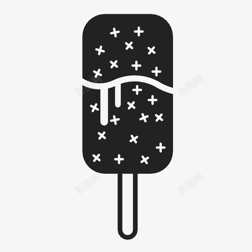 冰淇淋浇头甜味图标svg_新图网 https://ixintu.com 儿童 冰淇淋 冷冻 夏季 款待 浇头 甜味 甜点 粘性 食物