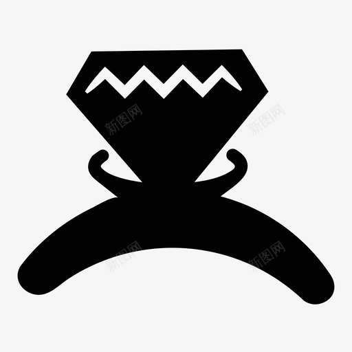 钻戒珠宝宝石图标svg_新图网 https://ixintu.com 婚礼 宝石 服装 珠宝 装饰 装饰品 订婚 钻戒