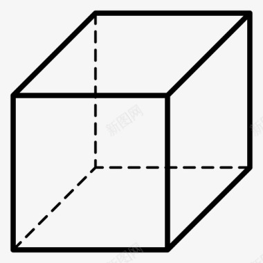 立方体形状直角图标图标