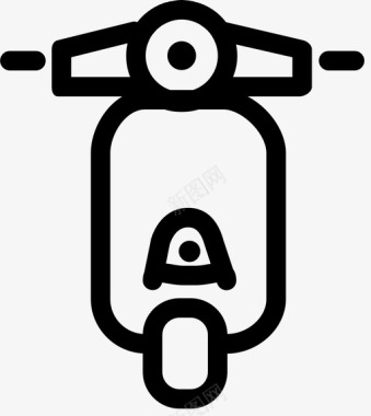 踏板车旅行车图标图标