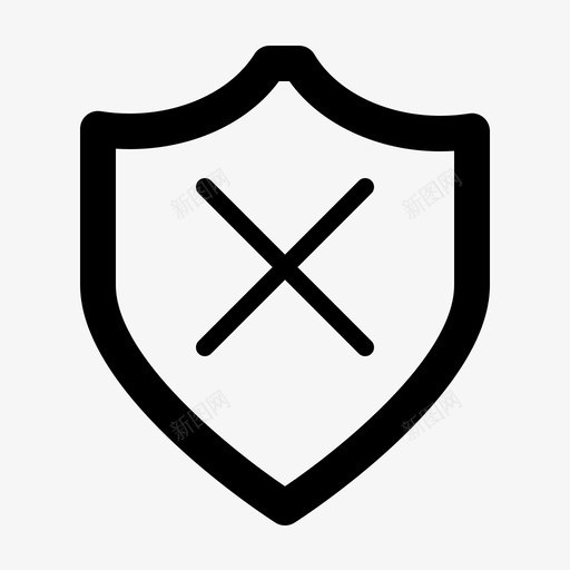盾牌盾徽防御图标svg_新图网 https://ixintu.com 保护 安保 安全 标牌 盾徽 盾牌 锁 防御