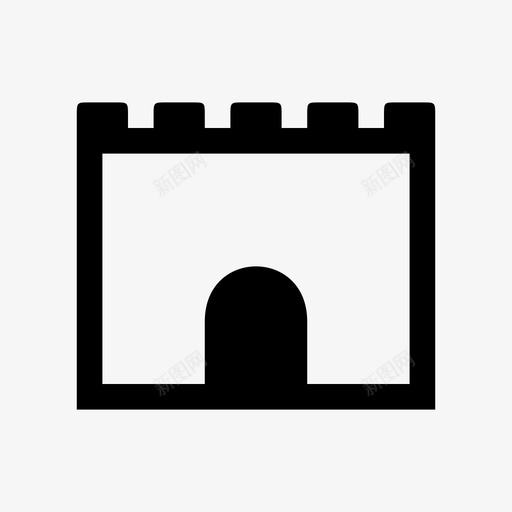 城堡吊桥堡垒图标svg_新图网 https://ixintu.com 吊桥 国王 城堡 堡垒 家 村庄 王后 门