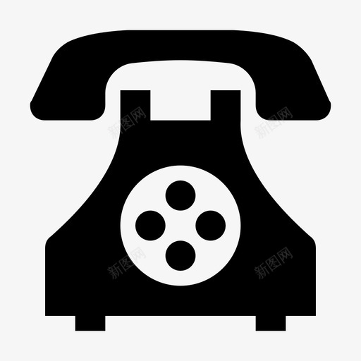 电话电信旋转图标svg_新图网 https://ixintu.com 固定电话 复古电话 家用电器材料设计图标 拨号 旋转 来电 电信 电话 电话机 皮卡 铃声