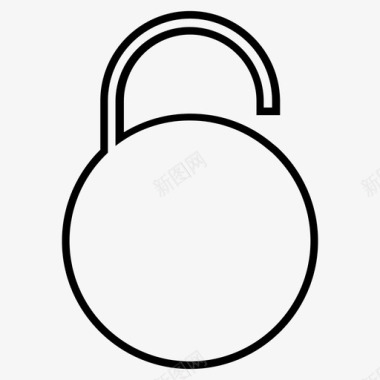 解锁保护密封闩图标图标