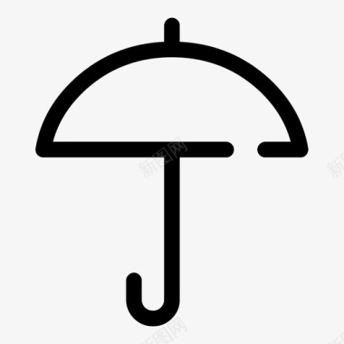 雨伞遮蔽物防雨图标图标