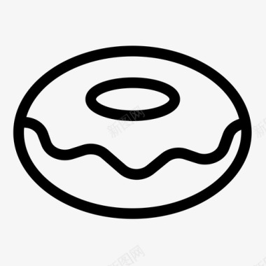 釉面甜甜圈糕点热的图标图标