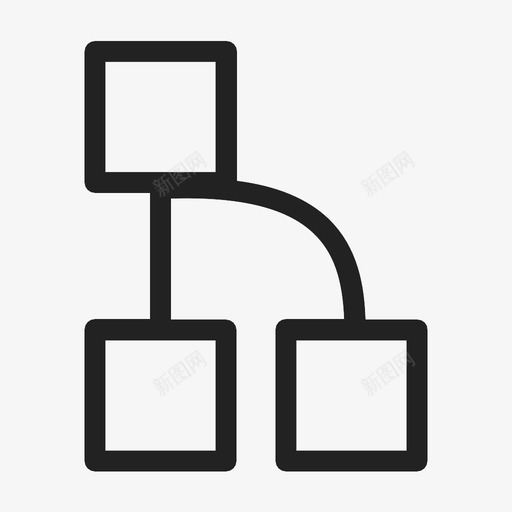 层次结构流树标记图标svg_新图网 https://ixintu.com 删除 图形 层次结构流 工作 指示 条件 标记 树 转发