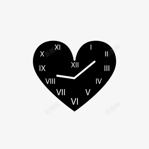 时钟最好的心脏图标svg_新图网 https://ixintu.com 时钟 最好的心脏