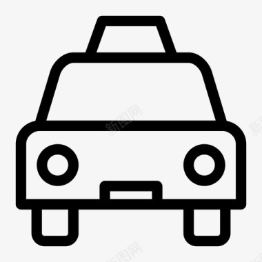 出租车旅行中型车图标图标