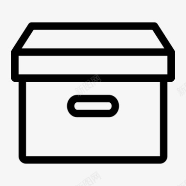 存储盒档案容器图标图标